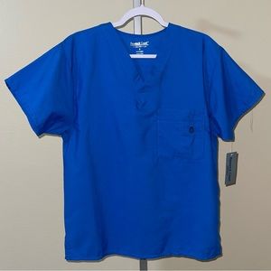 Bannock Court Unisex Royal Blue Scrubs Top, NWT, Size S